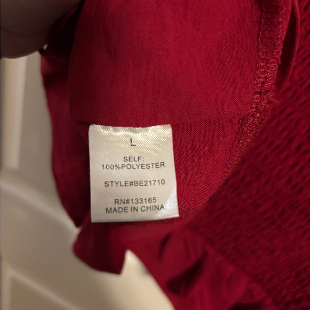 Altar'd State Red Ruffle Blouse - Picture 7 of 7